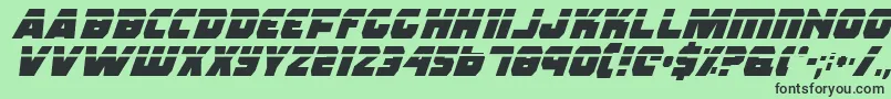 Шрифт RogueHeroLaserItalic – чёрные шрифты на зелёном фоне
