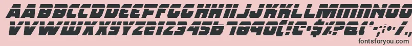 フォントRogueHeroLaserItalic – ピンクの背景に黒い文字