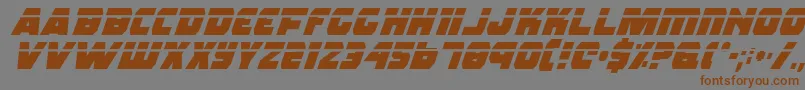 Lisätietoja RogueHeroLaserItalic-fontista RogueHeroLaserItalic-fontti – ruskeat fontit harmaalla taustalla
