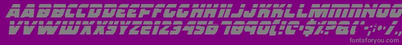 RogueHeroLaserItalic Font – Gray Fonts on Purple Background