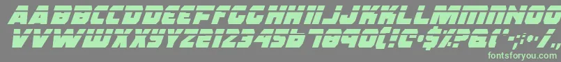 RogueHeroLaserItalic-fontti – vihreät fontit harmaalla taustalla