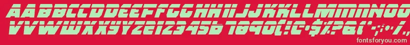 fuente RogueHeroLaserItalic – Fuentes Verdes Sobre Fondo Rojo