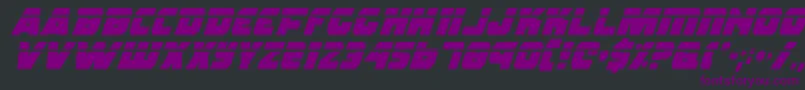 RogueHeroLaserItalic Font – Purple Fonts on Black Background