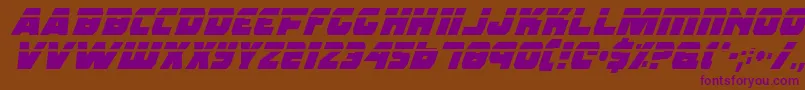 RogueHeroLaserItalic Font – Purple Fonts on Brown Background