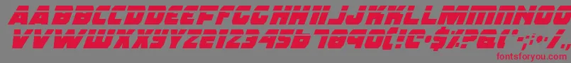 RogueHeroLaserItalic-Schriftart – Rote Schriften auf grauem Hintergrund