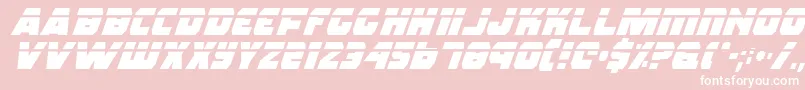 フォントRogueHeroLaserItalic – ピンクの背景に白い文字