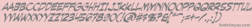 CreepingEvilItalic Font – Gray Fonts on Pink Background