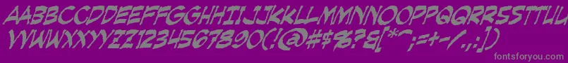 CreepingEvilItalic Font – Gray Fonts on Purple Background