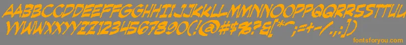 CreepingEvilItalic Font – Orange Fonts on Gray Background