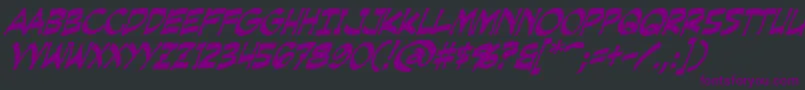 CreepingEvilItalic Font – Purple Fonts on Black Background