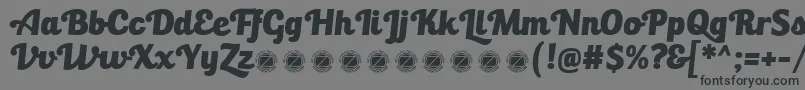 BullettoKilla-fontti – mustat fontit harmaalla taustalla