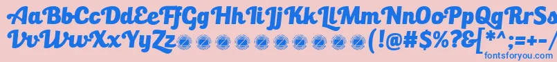 BullettoKilla Font – Blue Fonts on Pink Background