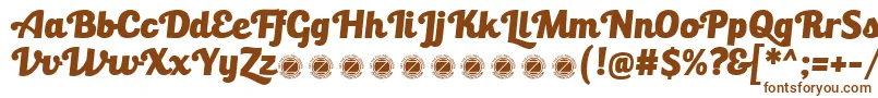 Шрифт BullettoKilla – коричневые шрифты на белом фоне