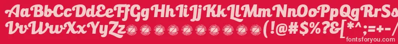 BullettoKilla Font – Pink Fonts on Red Background