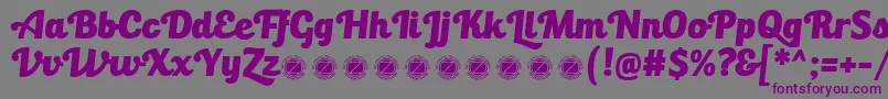 BullettoKilla Font – Purple Fonts on Gray Background