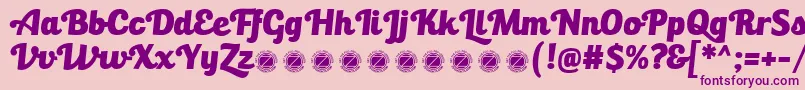 BullettoKilla Font – Purple Fonts on Pink Background