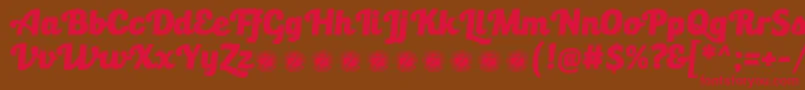 BullettoKilla Font – Red Fonts on Brown Background