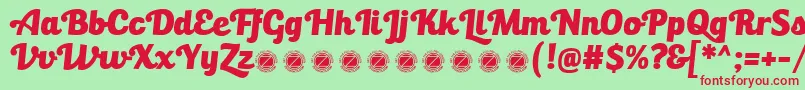 BullettoKilla Font – Red Fonts on Green Background