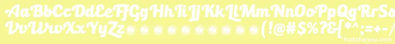 BullettoKilla Font – White Fonts on Yellow Background