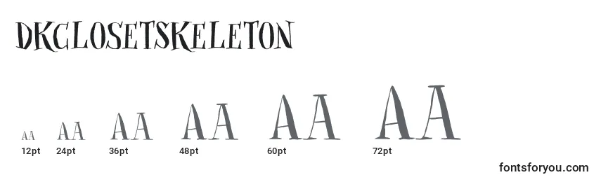 DkClosetSkeleton Font Sizes