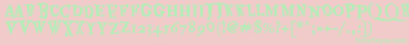 EaterRegular Font – Green Fonts on Pink Background