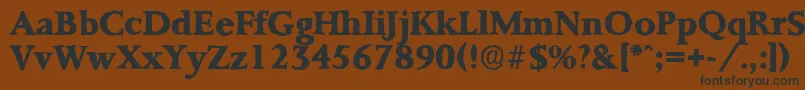 PalermoantiqueXboldRegular Font – Black Fonts on Brown Background