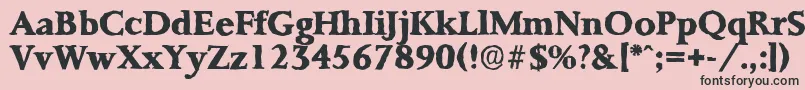 PalermoantiqueXboldRegular-fontti – mustat fontit vaaleanpunaisella taustalla