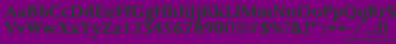 Czcionka PalermoantiqueXboldRegular – czarne czcionki na fioletowym tle