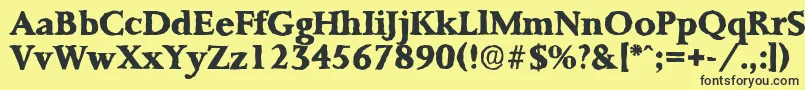 PalermoantiqueXboldRegular Font – Black Fonts on Yellow Background