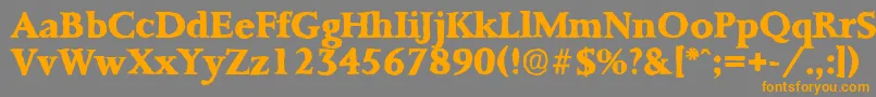 PalermoantiqueXboldRegular Font – Orange Fonts on Gray Background