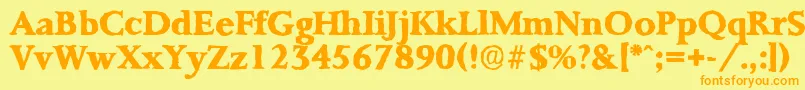 Шрифт PalermoantiqueXboldRegular – оранжевые шрифты на жёлтом фоне