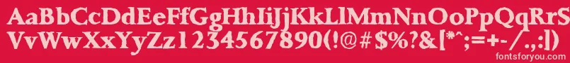 PalermoantiqueXboldRegular Font – Pink Fonts on Red Background