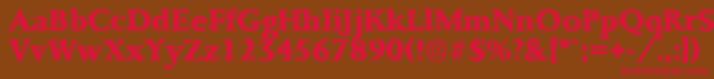 Weitere Informationen zur PalermoantiqueXboldRegular-Schriftart PalermoantiqueXboldRegular-Schriftart – Rote Schriften auf braunem Hintergrund