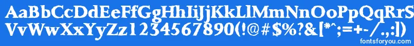 Шрифт PalermoantiqueXboldRegular – белые шрифты на синем фоне
