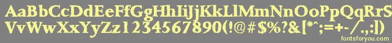 PalermoantiqueXboldRegular Font – Yellow Fonts on Gray Background