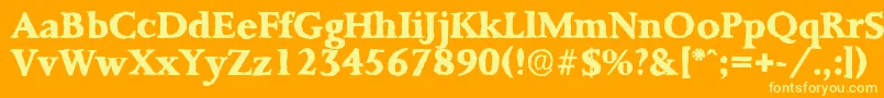 PalermoantiqueXboldRegular Font – Yellow Fonts on Orange Background