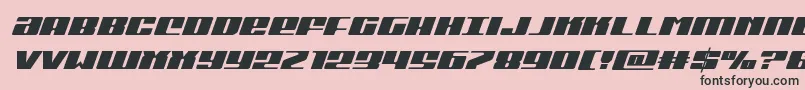 フォントMichiganital – ピンクの背景に黒い文字