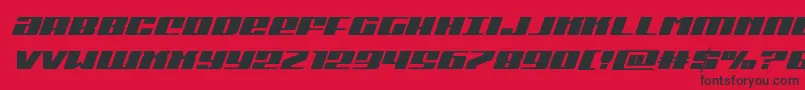 フォントMichiganital – 赤い背景に黒い文字