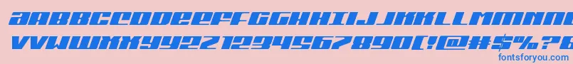 Michiganital-fontti – siniset fontit vaaleanpunaisella taustalla
