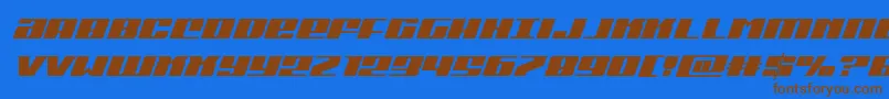 Шрифт Michiganital – коричневые шрифты на синем фоне