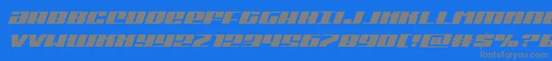 Шрифт Michiganital – серые шрифты на синем фоне