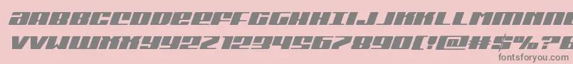 Michiganital Font – Gray Fonts on Pink Background