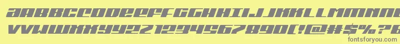 Czcionka Michiganital – szare czcionki na żółtym tle