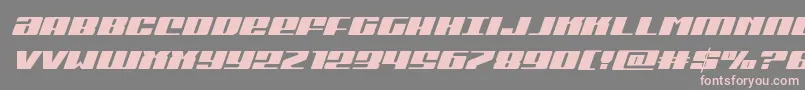 Michiganital-fontti – vaaleanpunaiset fontit harmaalla taustalla