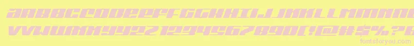 Michiganital Font – Pink Fonts on Yellow Background