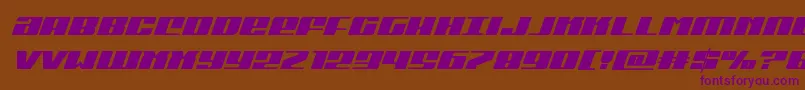 Michiganital Font – Purple Fonts on Brown Background
