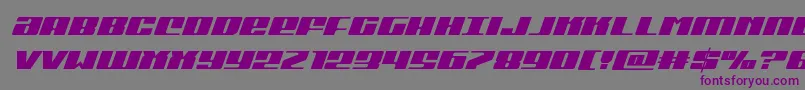 フォントMichiganital – 紫色のフォント、灰色の背景