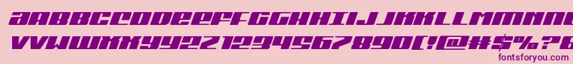 Michiganital Font – Purple Fonts on Pink Background