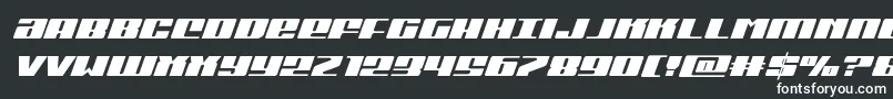 Шрифт Michiganital – белые шрифты на чёрном фоне