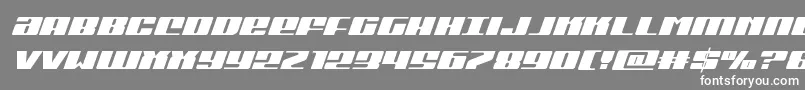 フォントMichiganital – 灰色の背景に白い文字